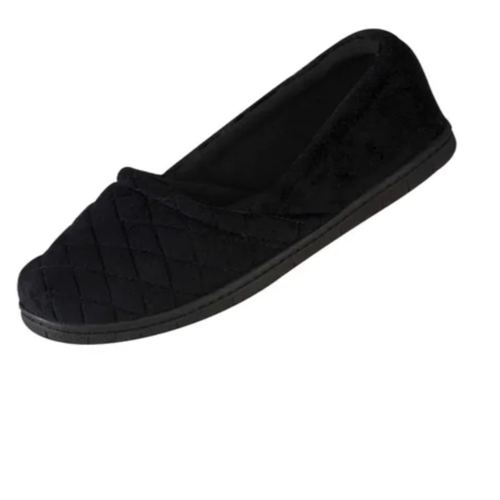 Quilted‎ Microfiber Espadrille Slippers